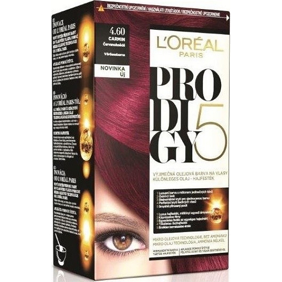 Loreal Paris Prodigy 5 farba na vlasy 4.60 červenohnedá