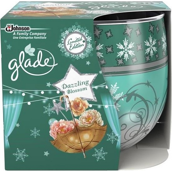 Glade by Brise Dazzling Blossom vonná sviečka v skle, doba horenia až 30 hodín 120 g