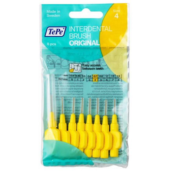 TePe Original Medzizubné kefky Normal 0,7 mm žltý 8 kusov