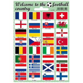 Arch Welcome to the football country samolepky vlajky štátov 12 x 17 cm 1 kus