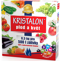 Agro Kristalon Plod a kvet, hnojivo na balkónové a ozdobné rastliny a dreviny, 500 g