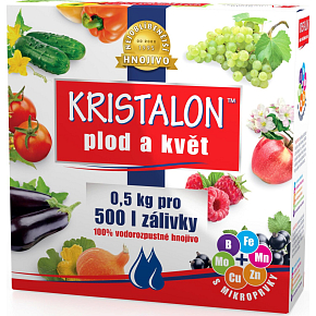 Agro Kristalon Plod a kvet, hnojivo na balkónové a okrasné rastliny a dreviny, 500 g