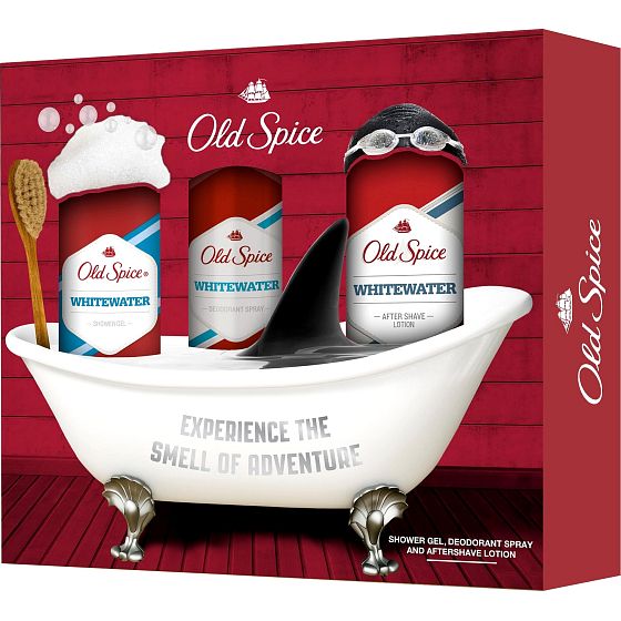 Old Spice White Water voda po holení 100 ml + deodorant sprej 125 ml + sprchový gél 250 ml, kozmetická sada