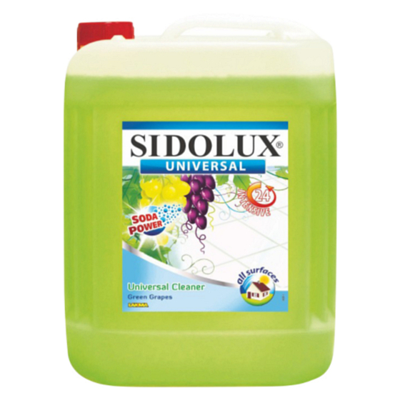 Sidolux Universal Soda Zelené hrozno čistiaci prostriedok na všetky umývateľné povrchy a podlahy 5 l
