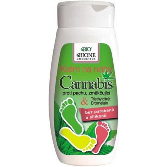 Bion Cosmetics Cannabis krém na nohy proti pachu, zmäkčujúce 250 ml