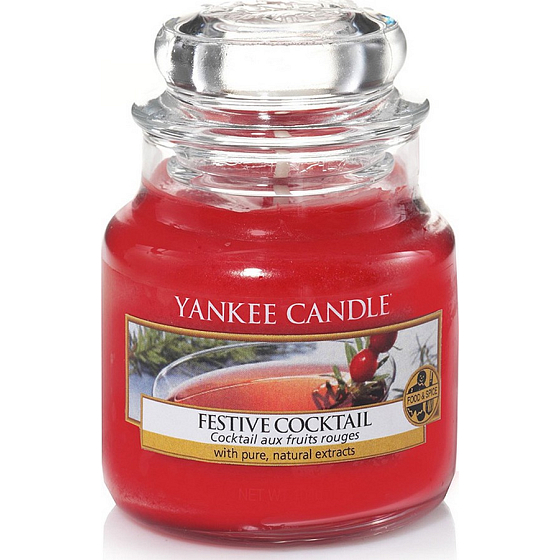 Yankee Candle Festive Cocktail - Sviatočné koktail vonná sviečka Classic malá sklo 104 g
