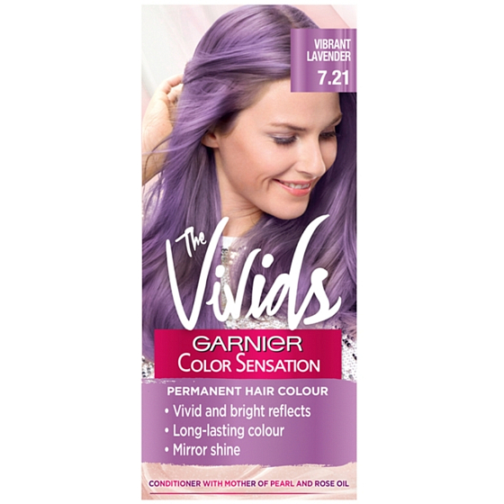 Garnier Color Sensation The Vivids intenzívny permanentný farbiace krém na vlasy 7.21 Pastelová fialová