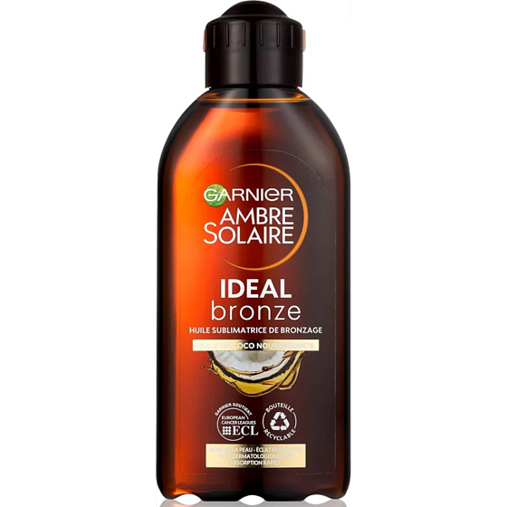 Garnier Ambre Solaire Ideal Bronze SPF2 ošetrujúci a opaľovací olej s kokosom 200 ml