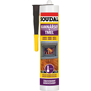 Soudal kamnářsky tmel do 1500 °C, čierny, 280 ml