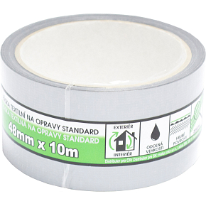 Mako Standard páska textilná na opravy, strieborná, 48 mm × 10 m