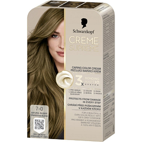 Schwarzkopf Creme Supreme farba na vlasy 7-0 prirodzená blond 60 ml