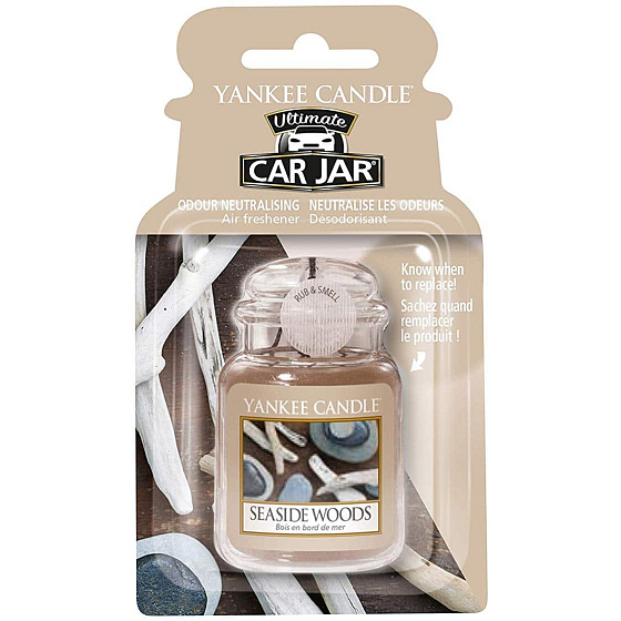 Yankee Candle Seaside Woods - Prímorská dreva gélová vonná visačka do auta 24 g