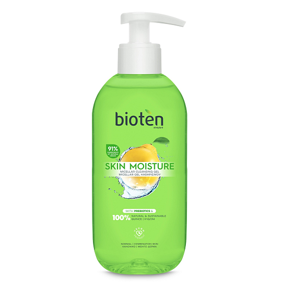 Bioten Skin Moisture čistiaci pleťový gél pre normálnu a zmiešanú pleť 200 ml