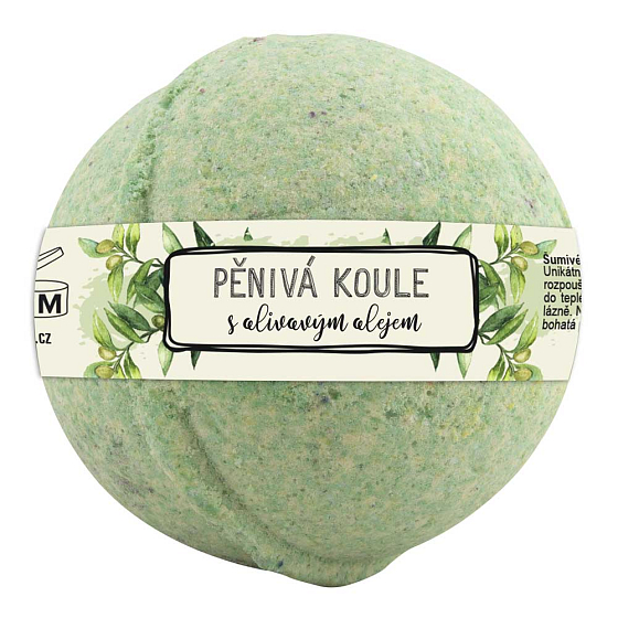 Bohemia Gifts Olivový olej šumivá penivá guľa 100 g