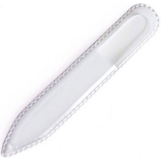 Bohemia Crystal Pilník sklenený stredný biely 14 cm 1 kus