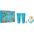 Versace Dylan Turquoise toaletná voda 100 ml + telový gél 100 ml + sprchový gél 100 ml + toaletná voda Miniature 5 ml, darčeková sada pre ženy