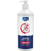 Alpa masážna emulzia hrejivá so zázvorom, 1000 ml