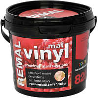 REMAL Vinyl Color mat umývateľná farba na stenu, 820 korálovo červená, 250 g