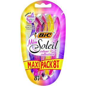BIC Miss Soleil Color Collection, dámske jednorazové holítka, 8 ks BIC Miss Soleil Color Collection, dámske jednorazové holítka, 8 ks