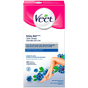 Veet Easy-Gel Telo a nohy depilačné voskové pásiky pre citlivú pokožku 40 kusov + Perfect Finish obrúsky pre záverečnú starostlivosť 4 kusy