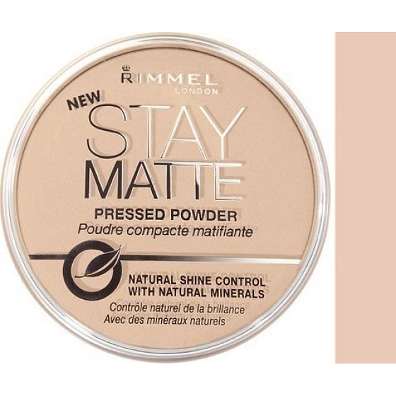 Rimmel London Stay Matte Powder púder 005 Silky Beige 14 g
