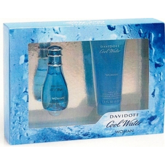 Davidoff Cool Water Woman toaletná voda 30 ml + sprchový gél 75 ml, darčeková sada