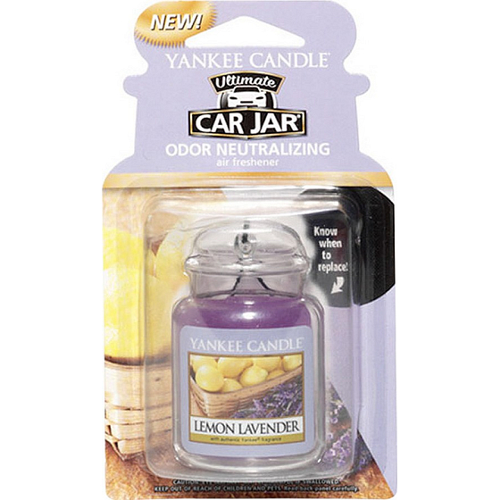 Yankee Candle Lemon Lavender - Citrón a levanduľa gélová vonná visačka do auta 30 g