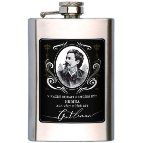 Bohemia Gifts Gentleman nerezová ploskačka na alkohol 200 ml