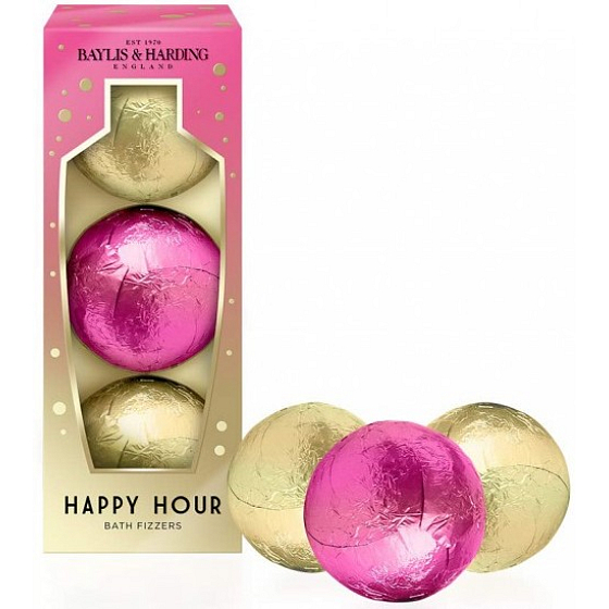 Baylis & Harding Koktejlová hodina šumivý balistik do kúpeľa 3 x 140 g, kozmetická sada