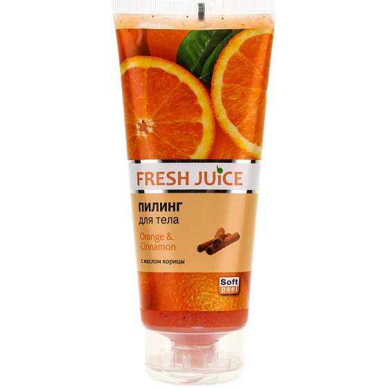 Fresh Juice Pomaranč & Škorica telový peeling 200 ml