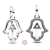 Charm Striebro 925 Mini medailón Ruka Fatimy, prívesok na náramok symbol