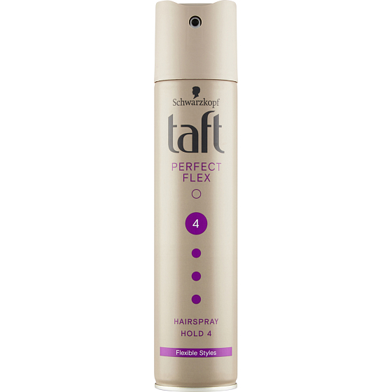 Taft Perfect Flex, lak na vlasy ultra silne tužiaci, sila fixácie 4, 250 ml