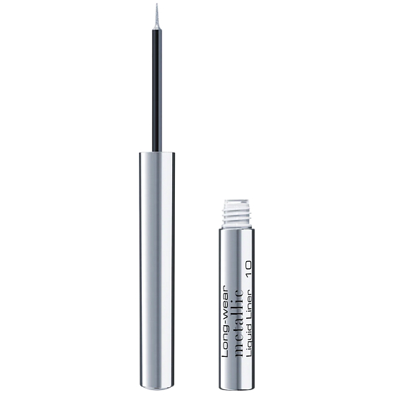Artdeco Long-Wear Metallic tekutá oční linka 10 Metallic Silver 1,8 g