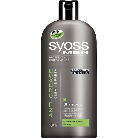 Syoss Men Anti-Grease Clean & Fresh šampón na vlasy pre každý deň 500 ml