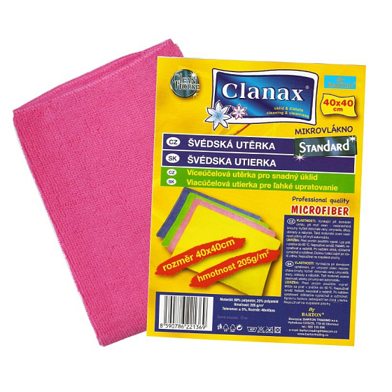 Clanax Standart švédska utierka z mikrovlákna 40 x 40 cm, 205 g