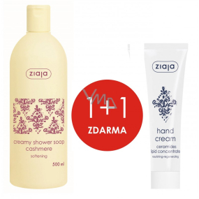 Ziaja Kašmír sprchový krém 500 ml + Ceramidy lipidový koncentrát krém na ruky 100 ml