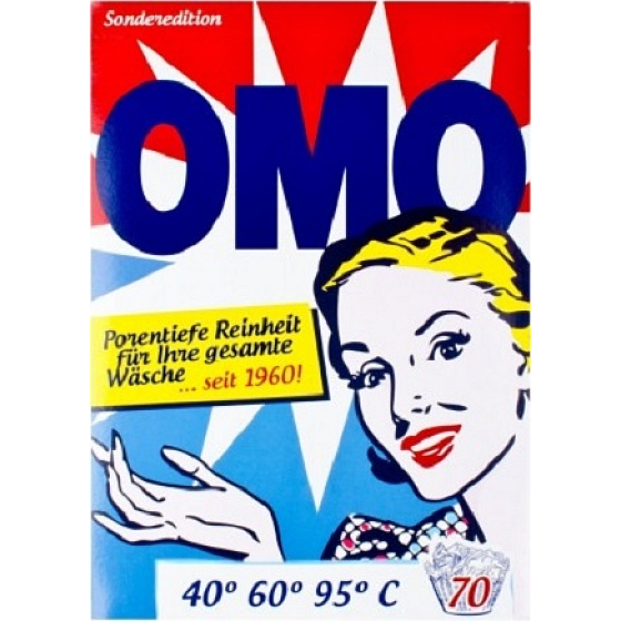 Omo Xxl-Pack prášok na pranie, biele prádlo 70 dávok 4,9 kg