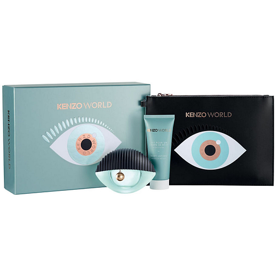 Kenzo World toaletná voda pre ženy 75 ml + telové mlieko 75 ml + etue, darčeková sada