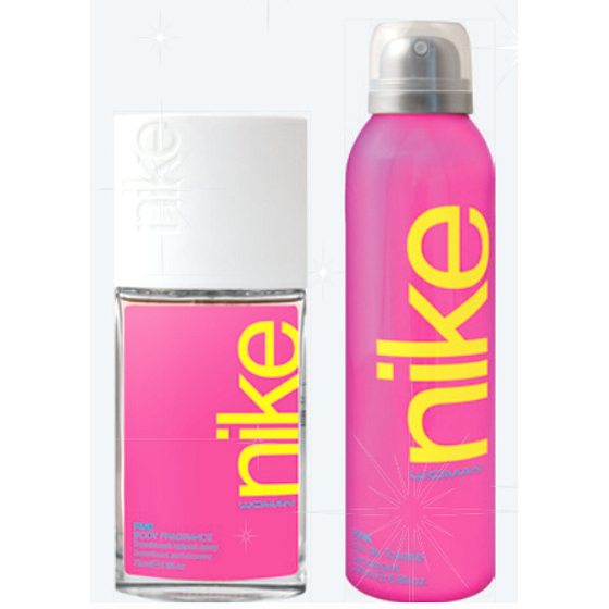 Nike Pink Woman parfémovaný deodorant sklo 75ml + deodorant sprej 200 ml darčeková sada pre ženy