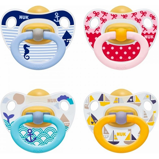 Nuk Classic Happy Kids ortodontickej latexové cumlík 6-18 mesiacov 1 kus