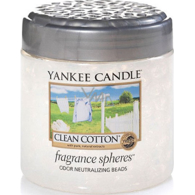 Yankee Candle Clean Cotton - Čistá bavlna Spheres voňavé perly neutralizujú pachy a osviežia malé priestory 170 g