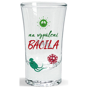 Nekupto Zimné panák sklenený Na vypálenie bacila 40 ml