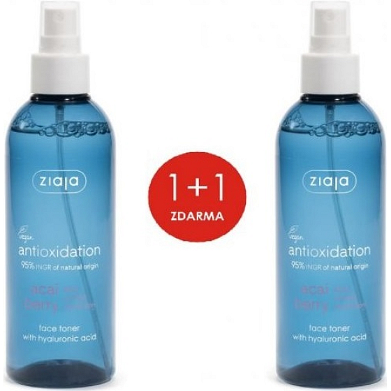 Ziaja Acai Berry pleťové tonikum s kyselinou hyalurónovou v spreji 2 x 200 ml, duopack