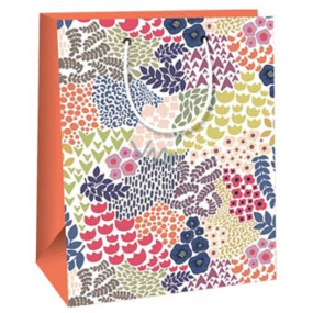 Ditipo Darčeková papierová taška 18 x 10 x 22,7 cm Farebné kvety