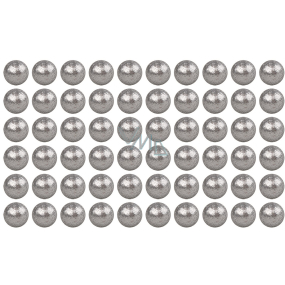 Guličky strieborné polystyrénové glitrové cca 1,5 cm, 60 kusov