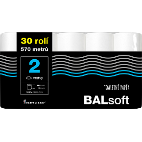 BALsoft 2vrstvový toaletný papier, 30 rolí, 19 m rola