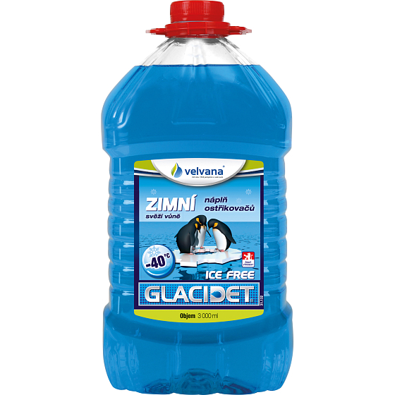 Velvana Glacidet Ice Free -40 °C, nemrznúca zmes do ostrekovačov, 3 l