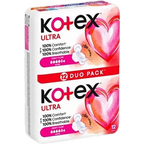 Kotex Ultra Super Duo Pack dámske vložky, 12 ks