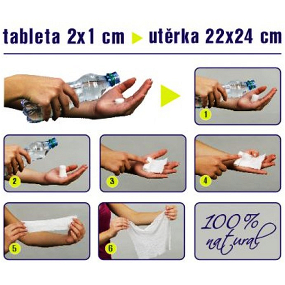 Magic Tissue Flovers čistiace hodvábna utierka v tablete 1 bal / 4 kusy