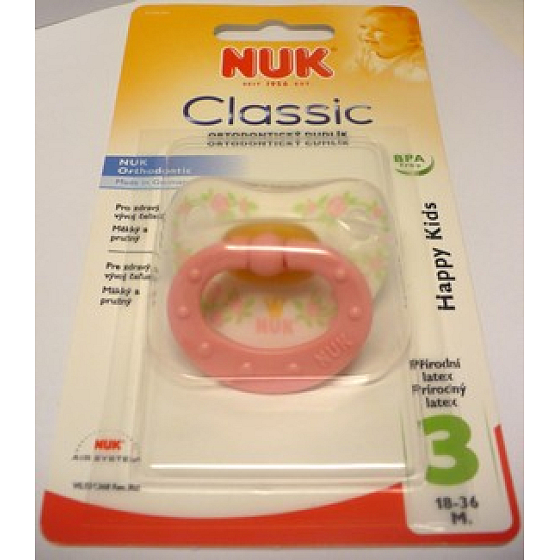 Nuk Classic ortodontickej cumlík 18- 36 mesiacov veľkosť 3